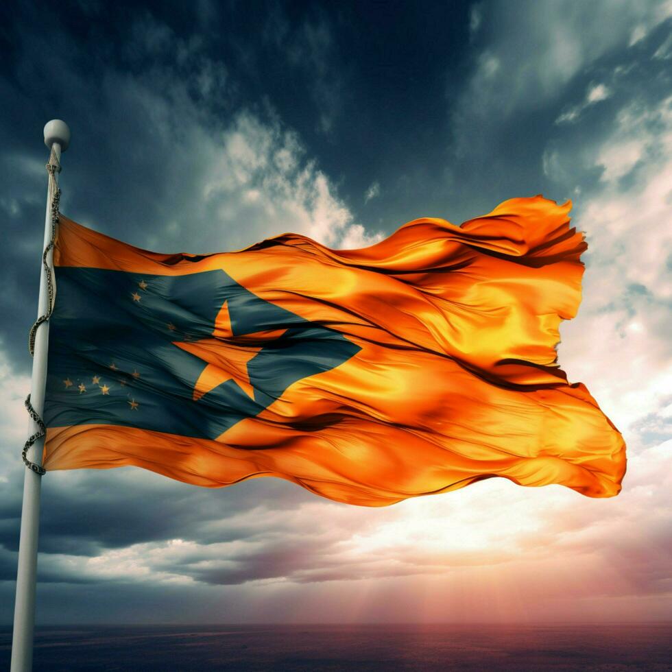 flagga av orange fri stat hög kvalitet foto