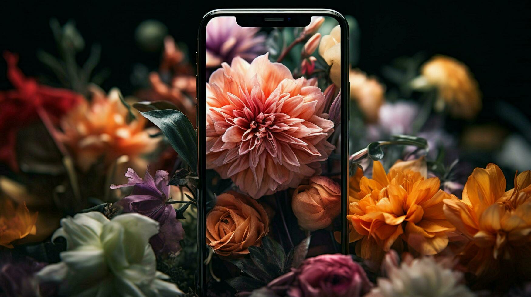 blommor tapet iphone utsökt hyper-detalj foto