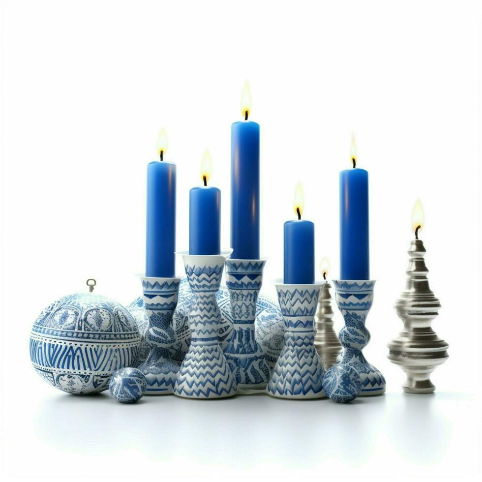 hanukkah med vit bakgrund hög kvalitet ultra foto