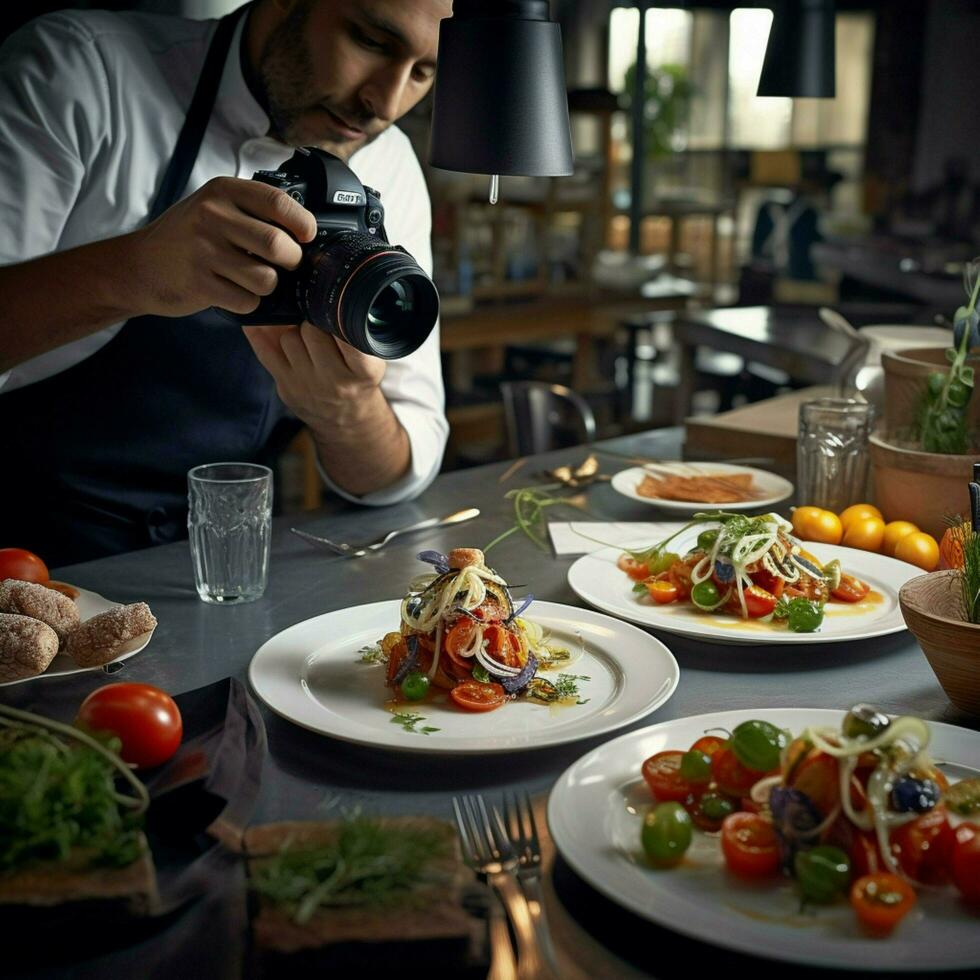 fotorealistisk professionell mat kommersiell fotografera foto