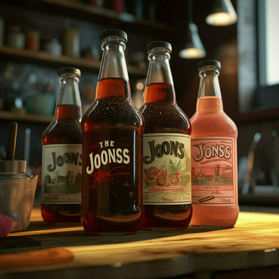 produkt skott av jones soda hög kvalitet 4k ultr foto