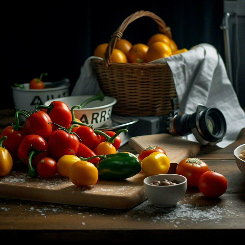 produkt skott av fotorealistisk professionell mat foto