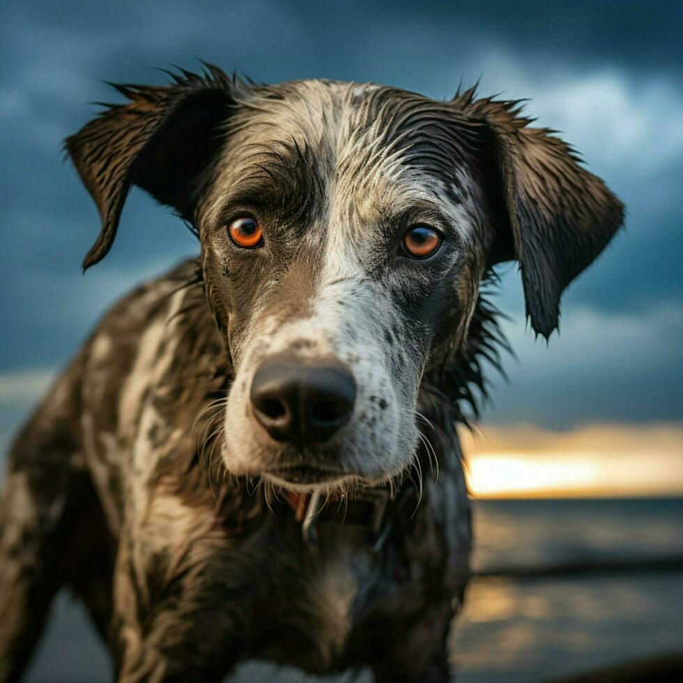 hund hög kvalitet hdr 16k ultra hd foto