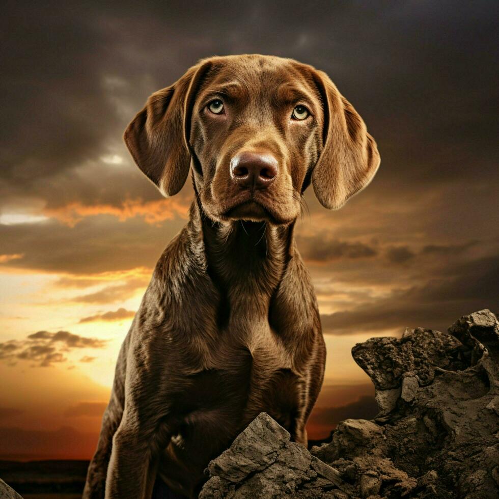 hund hög kvalitet hdr 16k ultra hd foto
