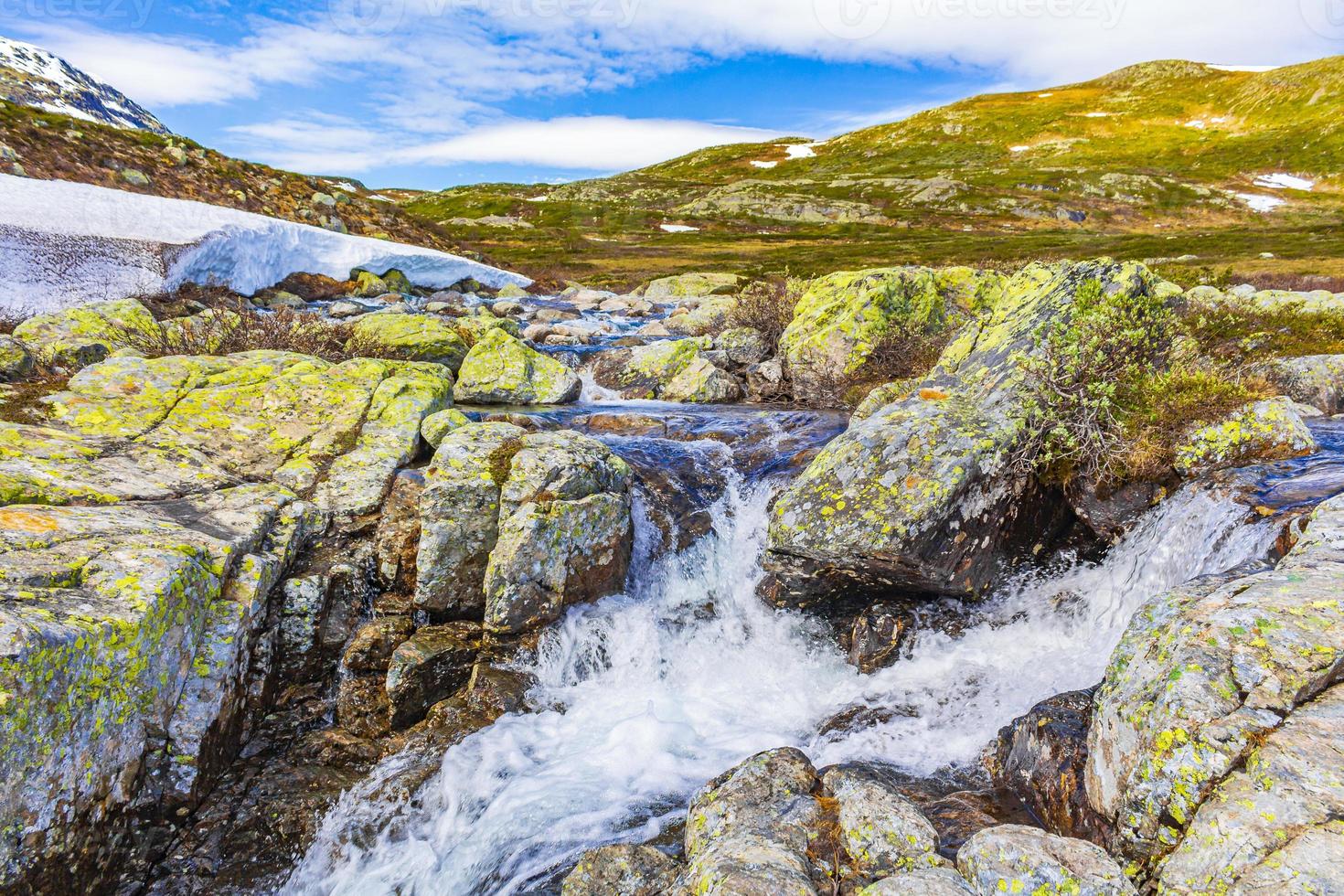 Storebottane River vid Vavatn sjön i Hemsedal, Norge foto