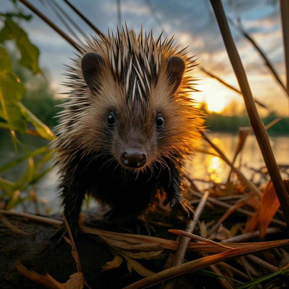 piggsvin vild liv fotografi hdr 4k foto