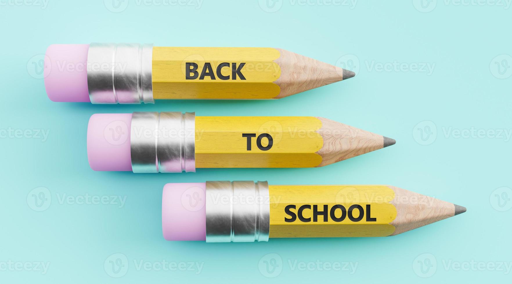 pennor med orden tillbaka till skolan foto