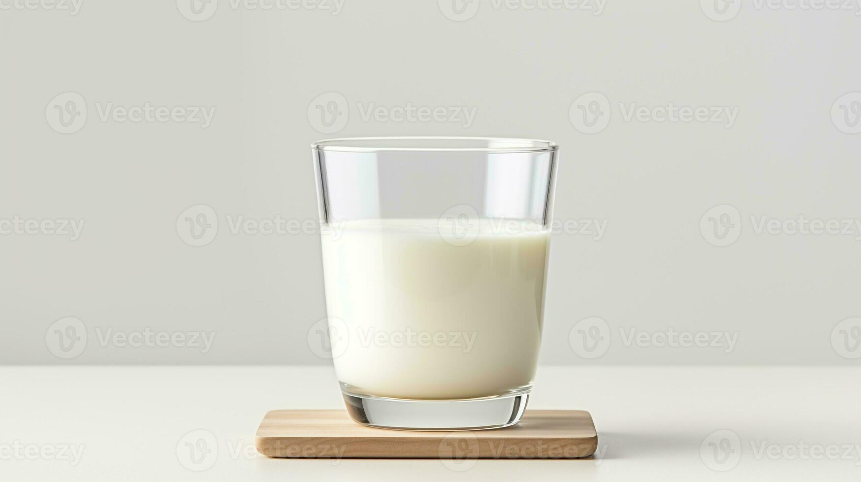 Foto av en soja mjölk isolerat på platt vit bakgrund. generativ ai