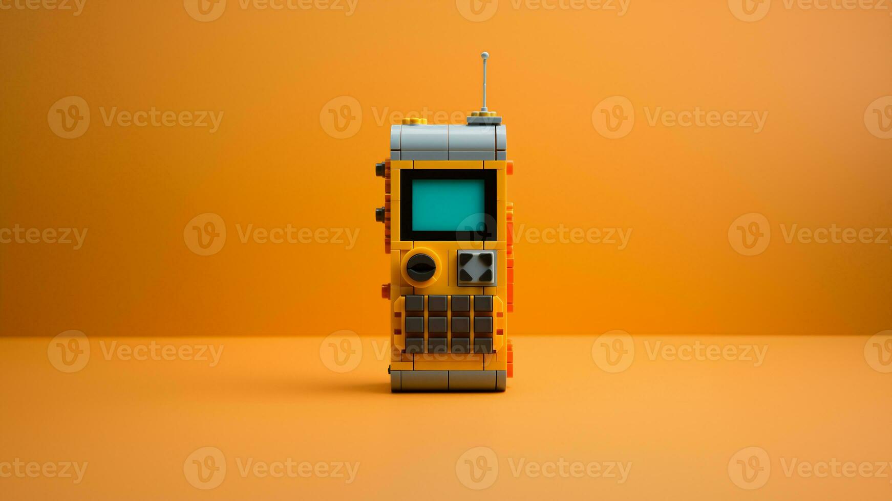 3d walkie prat tillverkad av plast blockera foto