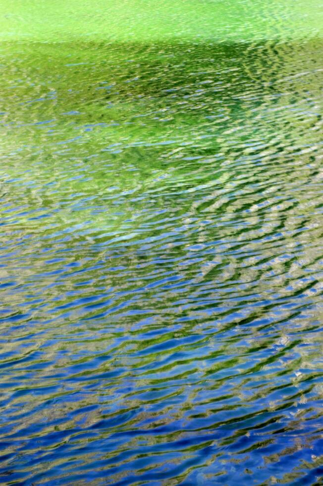 reflexion av de himmel och de vatten i de flod foto