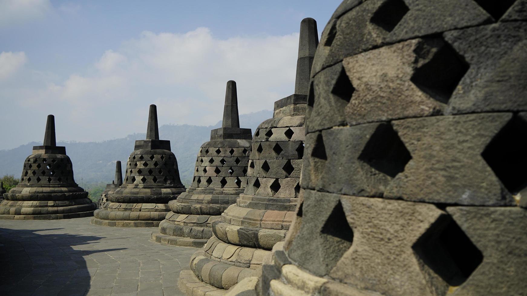 utsikt över Borobudur-templet, Indonesien foto