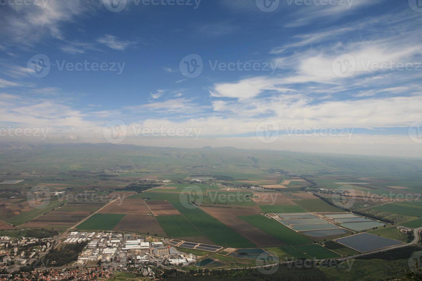 fantastiska landskap av Israel, utsikt över det heliga landet foto