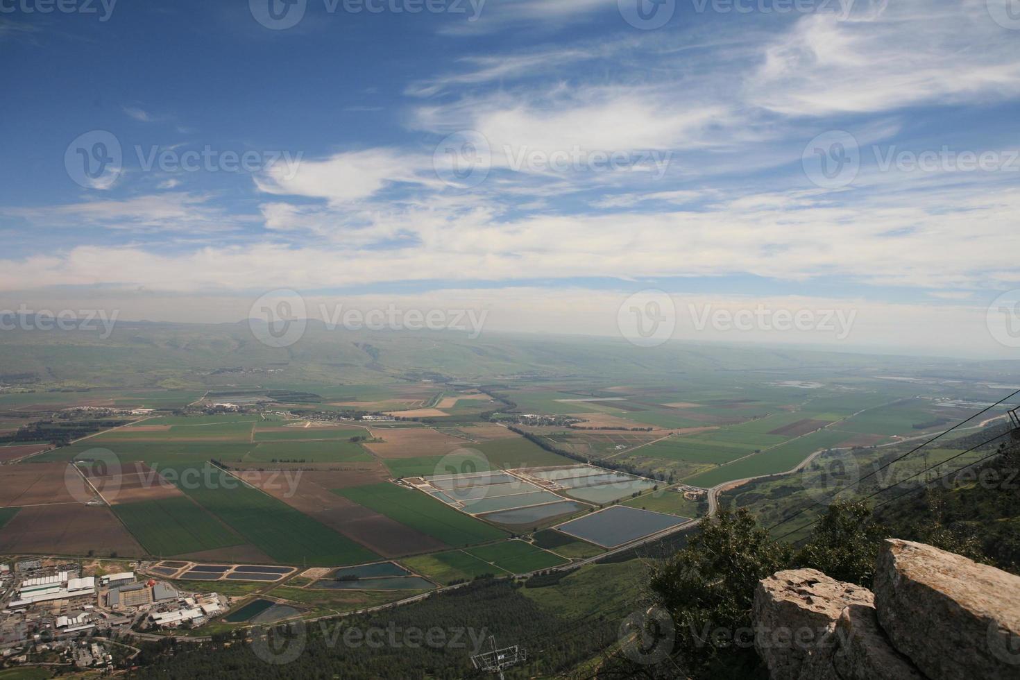 fantastiska landskap av Israel, utsikt över det heliga landet foto