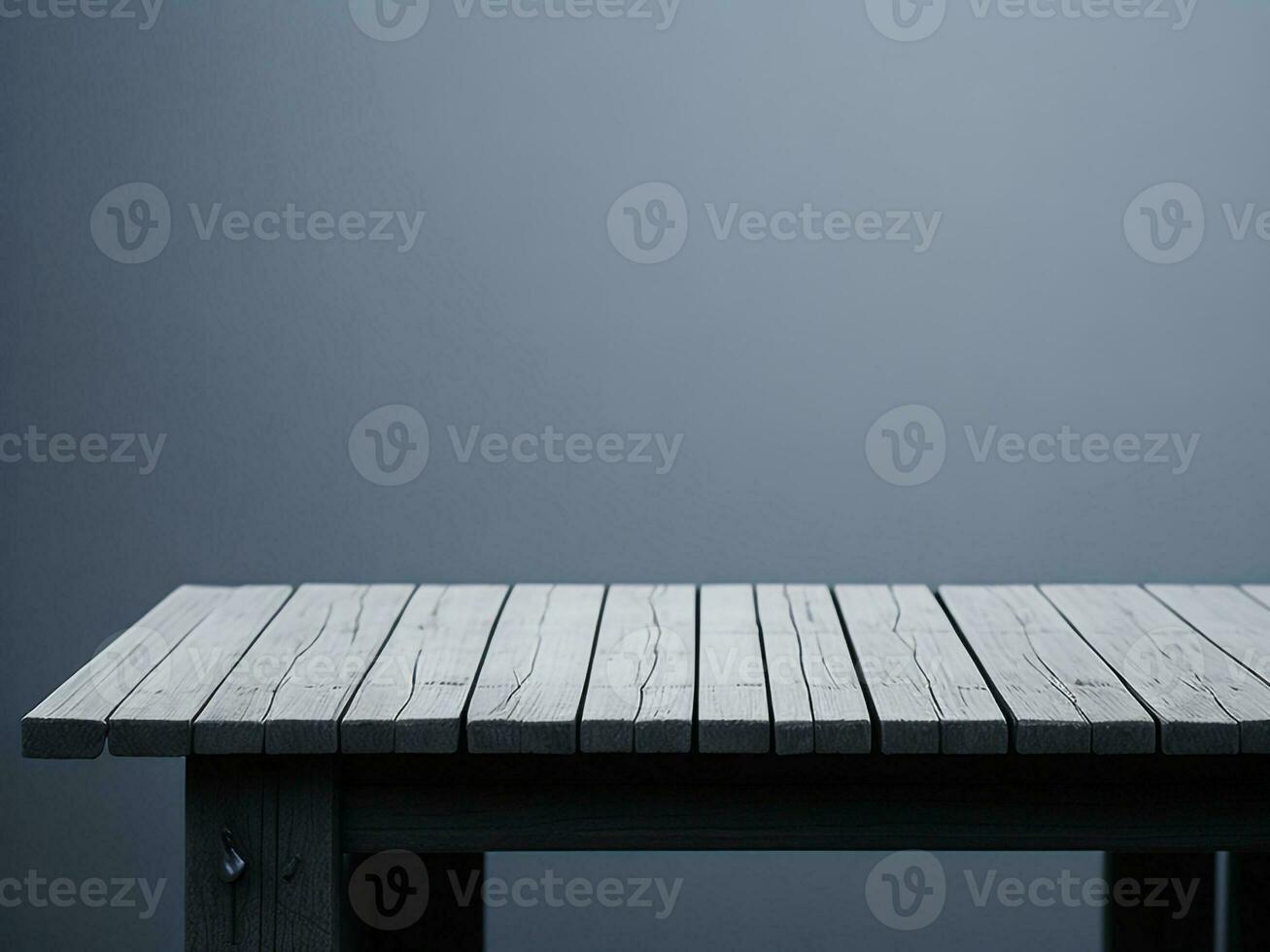 trä- tabell och fläck tropisk grön Färg bakgrund, produkt visa montage. hög kvalitet Foto 8 K fhd ai genererad