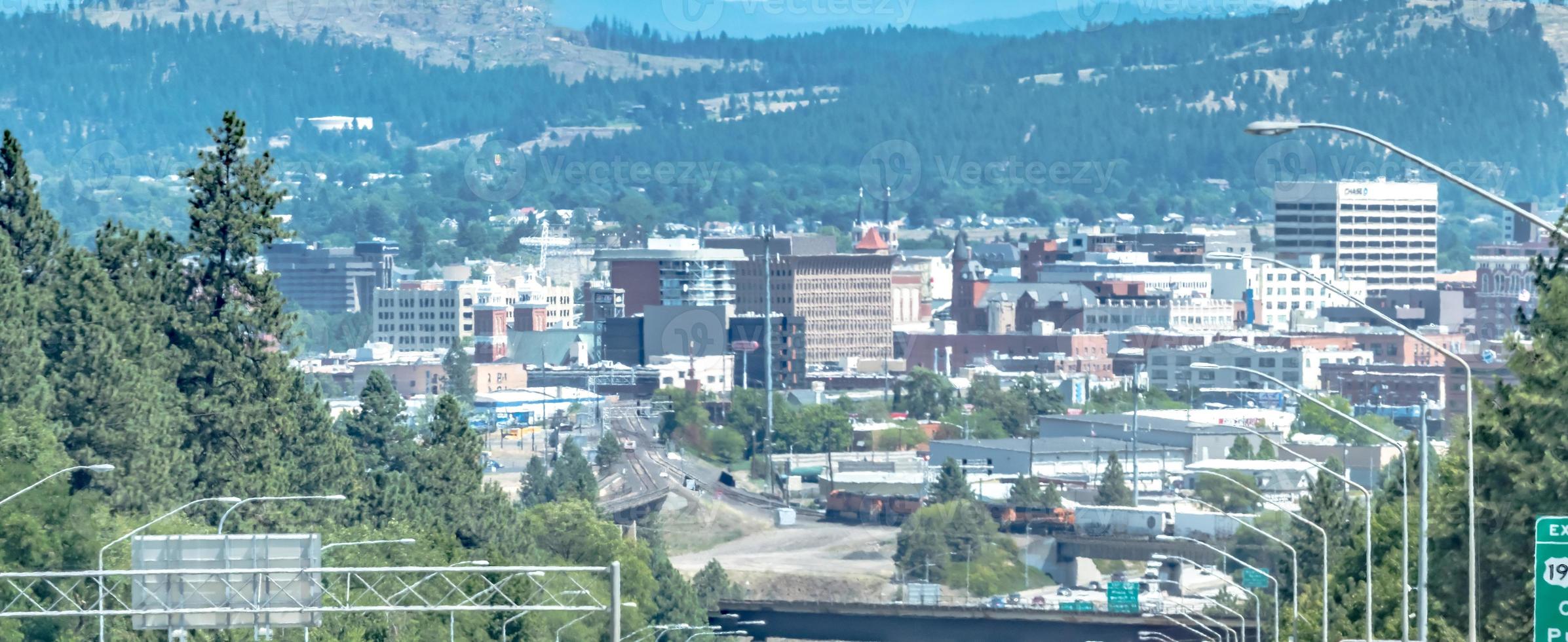 Spokane Washington centrum och gatubilder foto