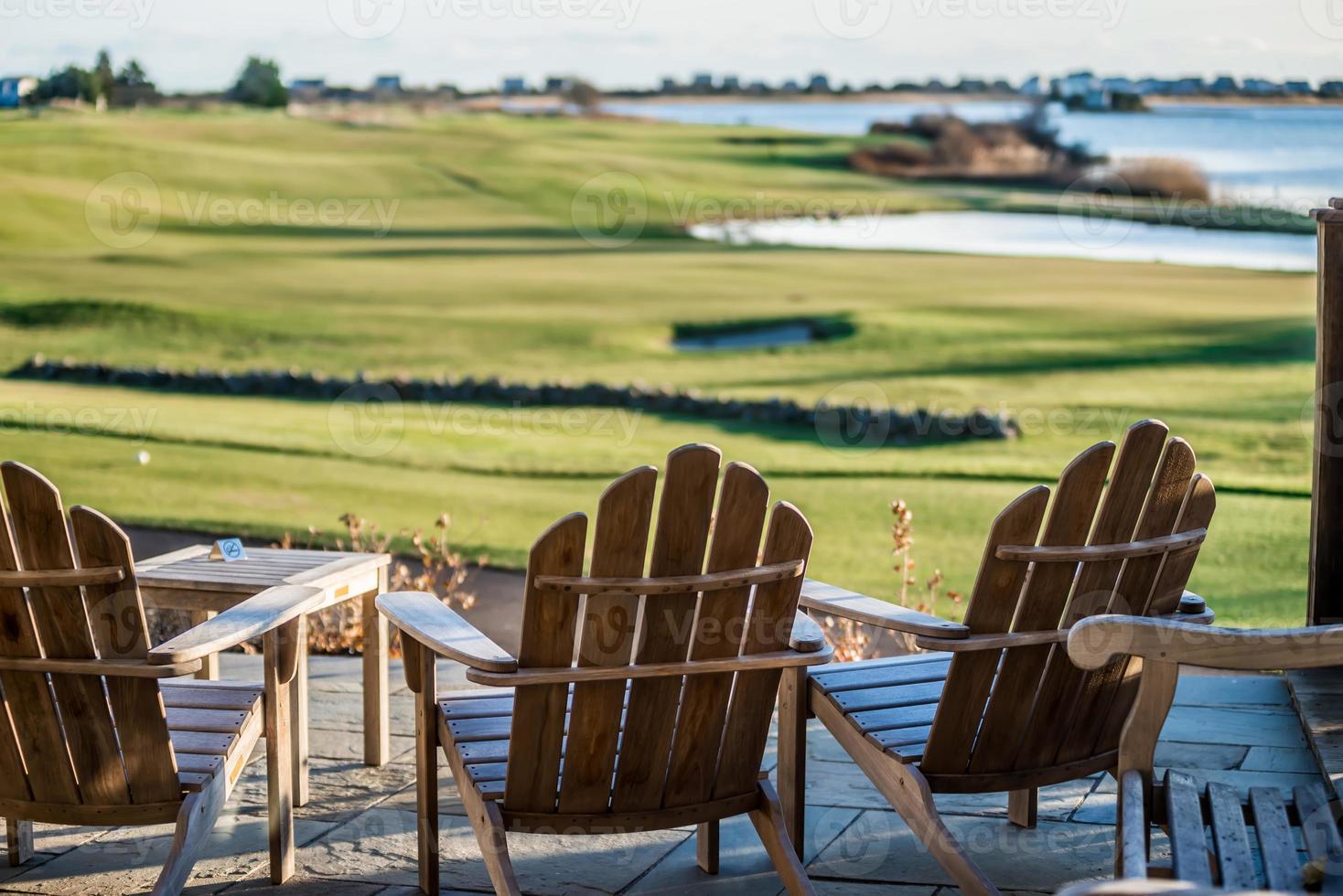 weekapaug golfklubblandskap på Rhode Island foto