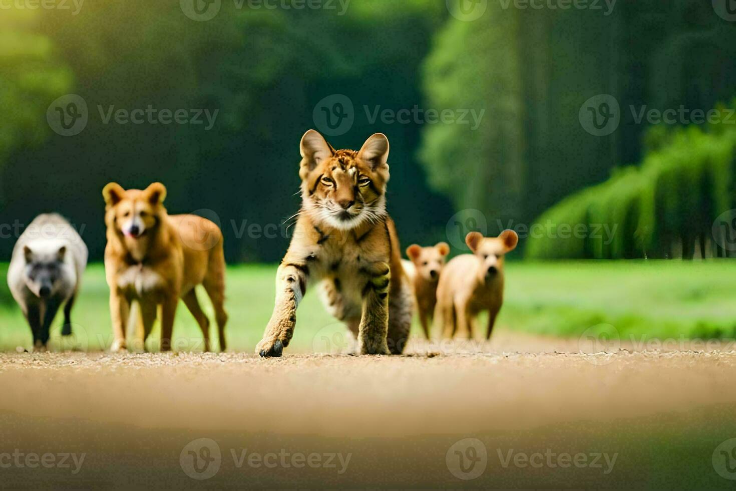 Foto tapet djur, de skog, de djur, de djur, de djur, de djur,. ai-genererad