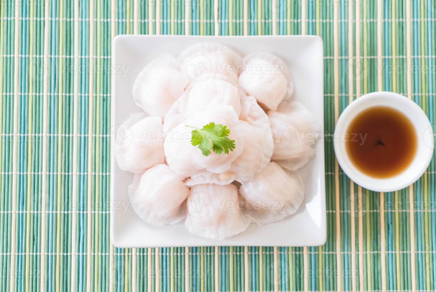 ångade räkor dumplings dim sum foto