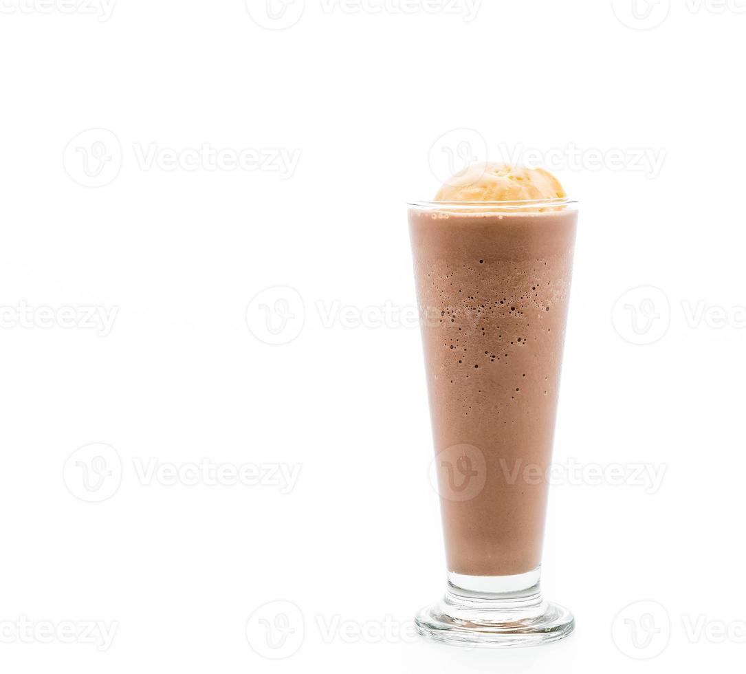 choklad frappe med vaniljglass ovanpå foto