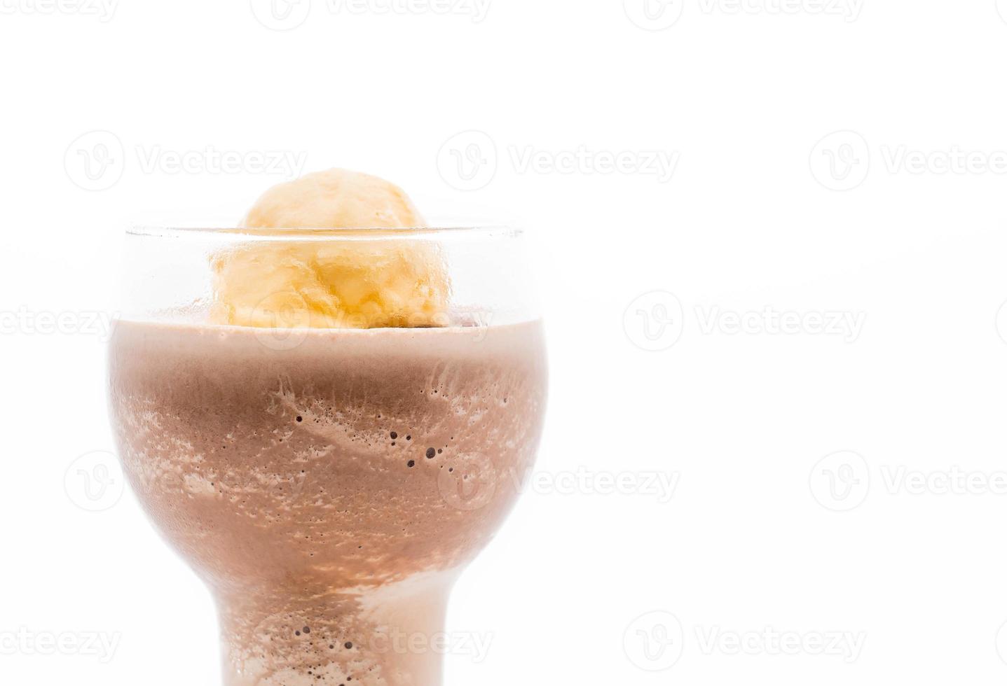 choklad frappe med vaniljglass ovanpå foto