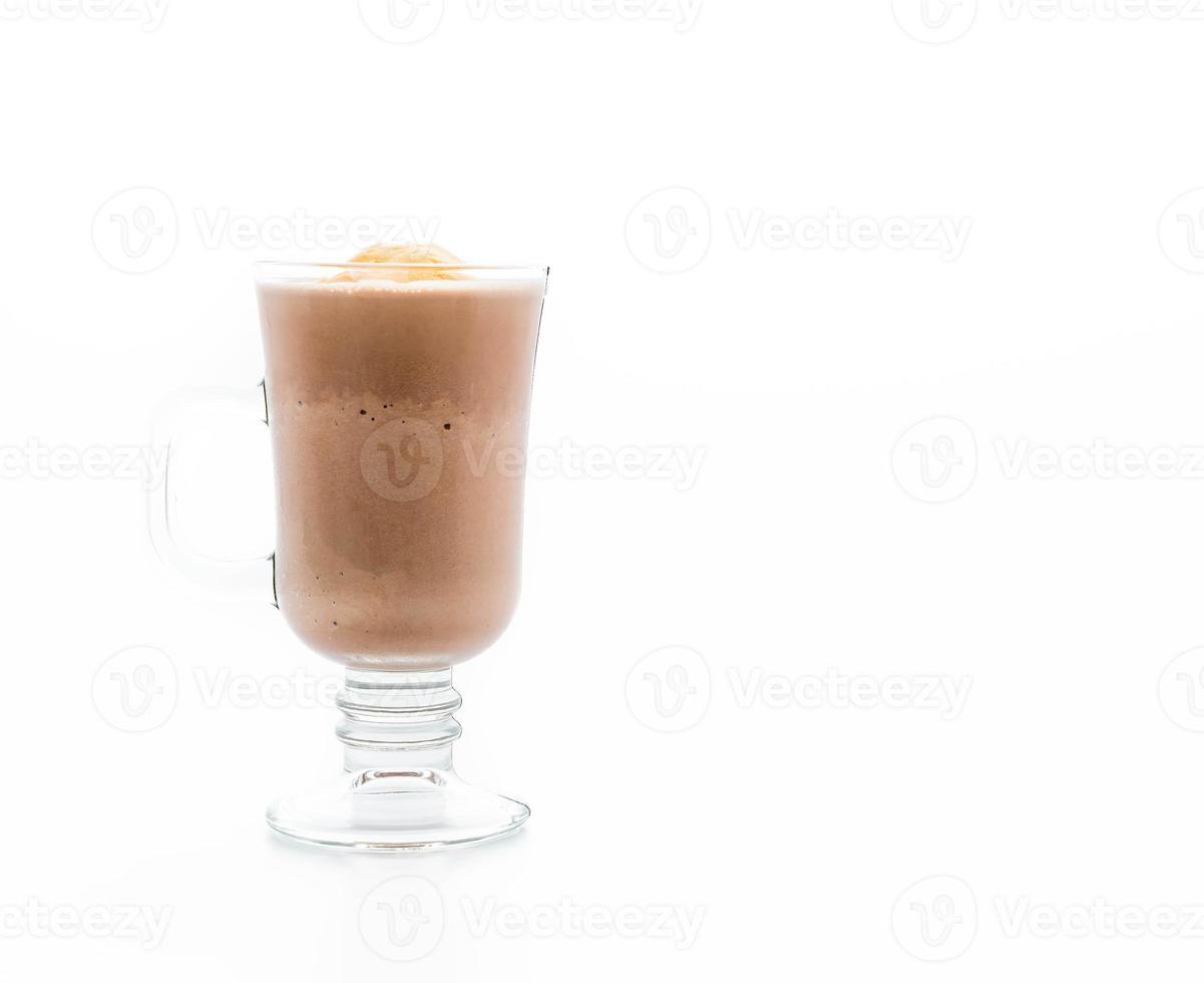 choklad frappe med vaniljglass ovanpå foto