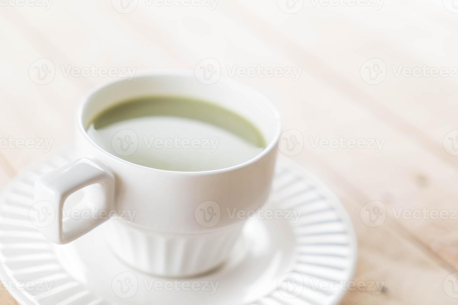 en kopp matcha latte grönt te foto