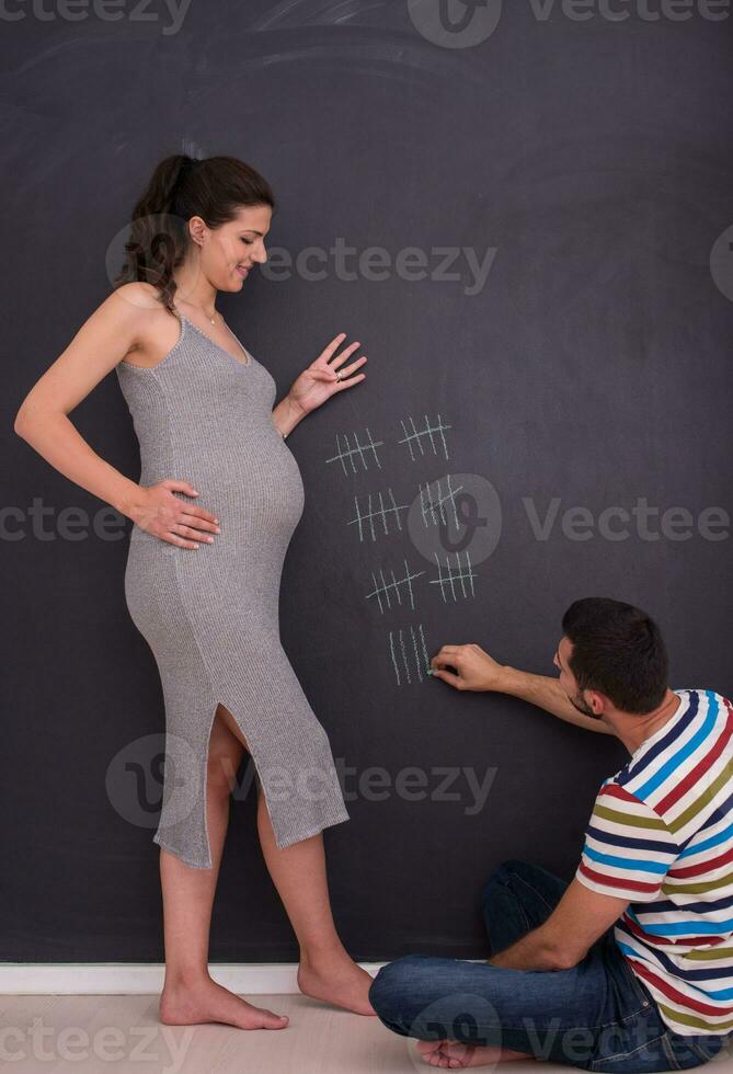 gravid par konton vecka av graviditet foto