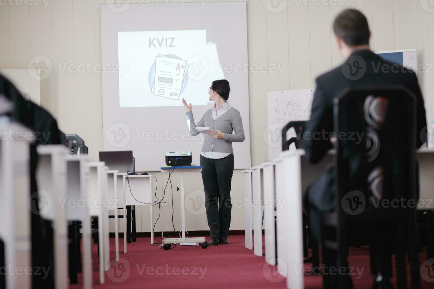 affärsmän grupp på seminarium foto