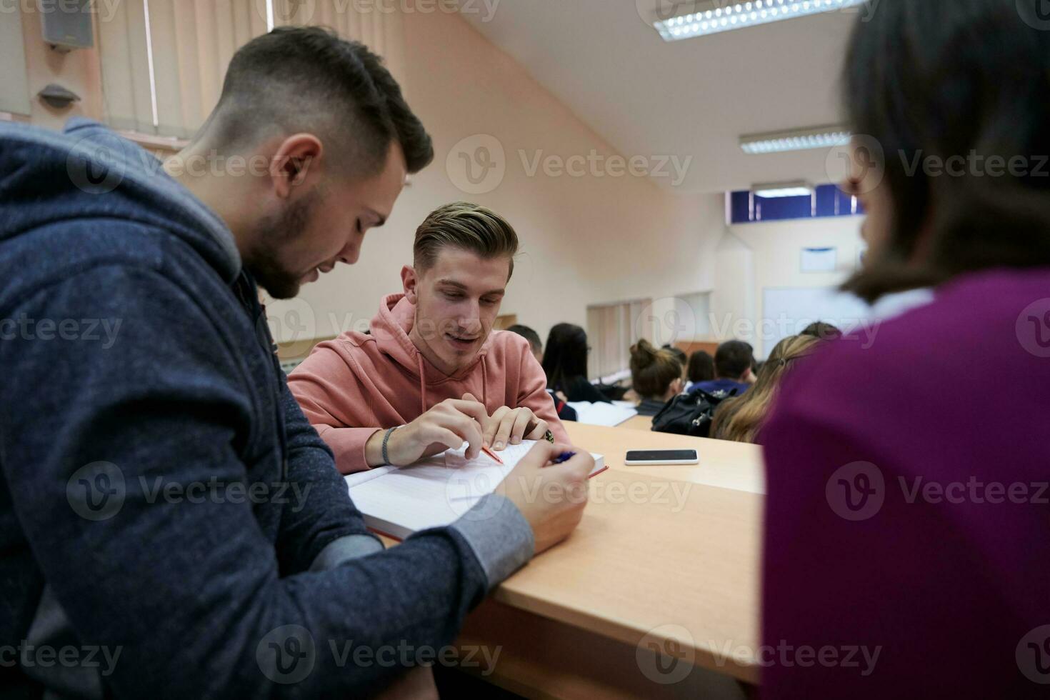 studenter grupp i amfiteatern foto