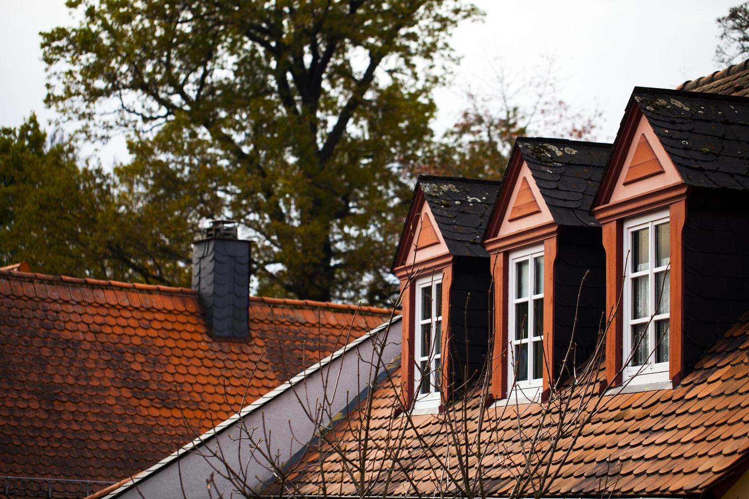 vintage gammal tysk arkitektur bondgård foto