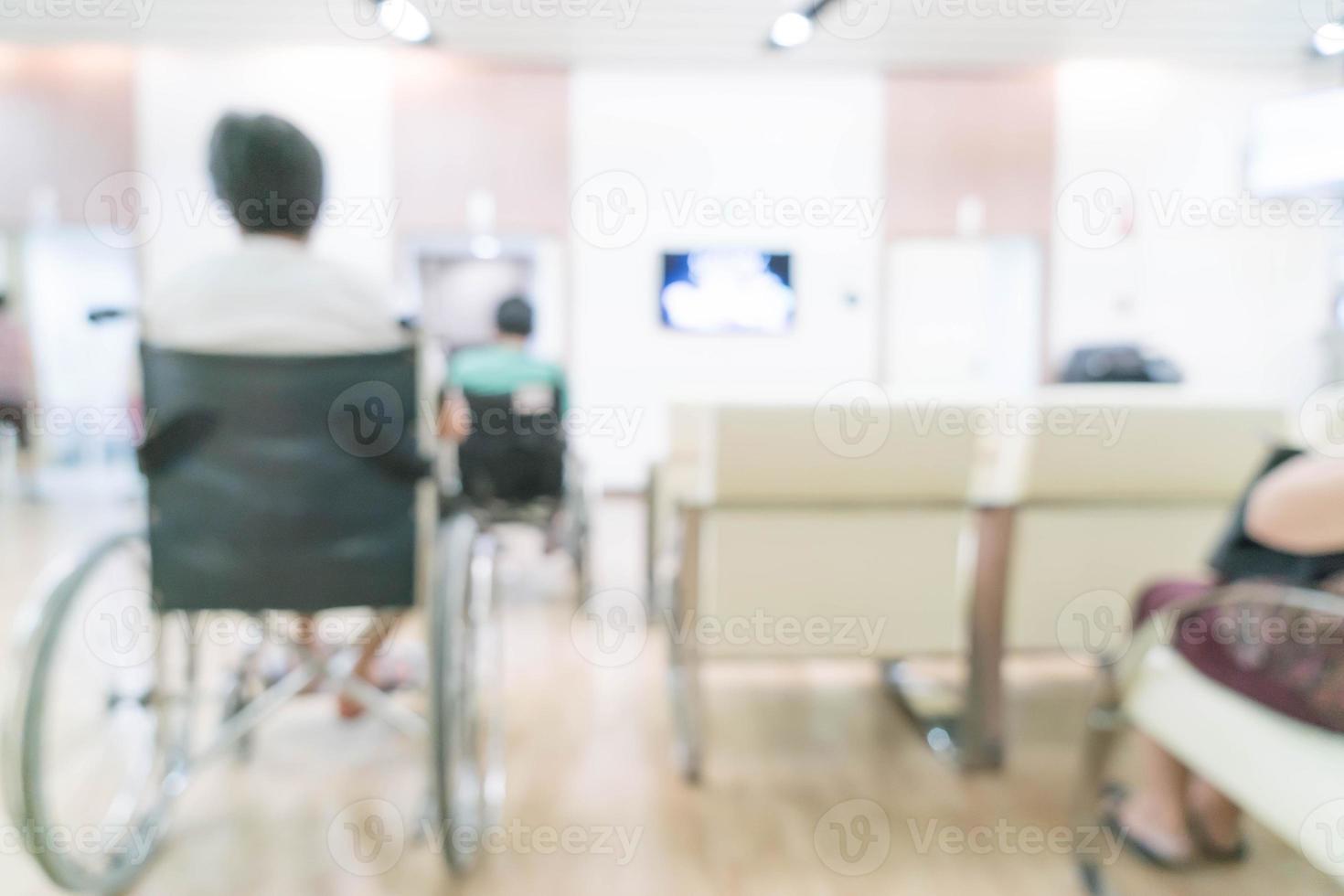 suddig bakgrund patient väntar på se läkare. foto