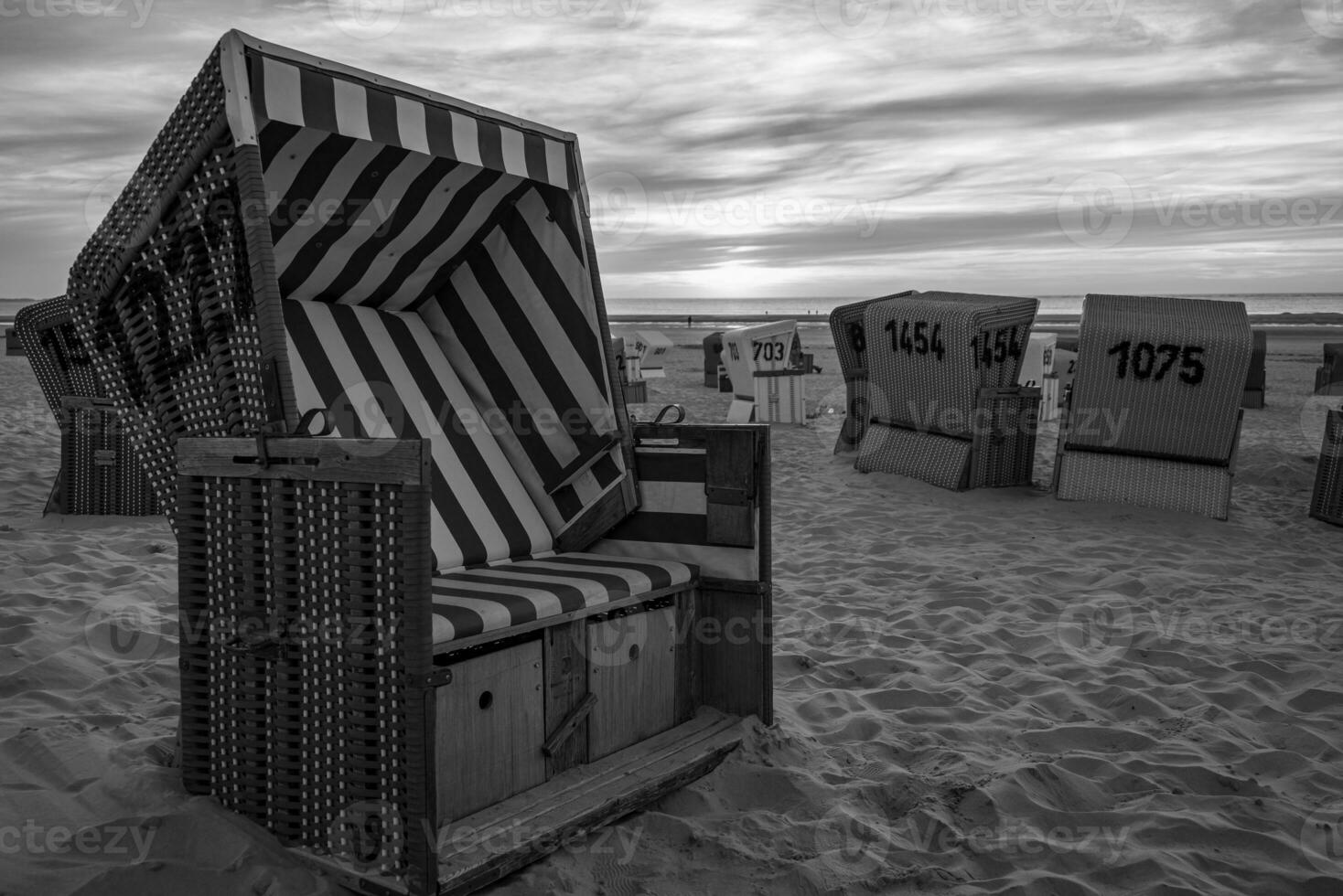 de strand av langeoog ö foto