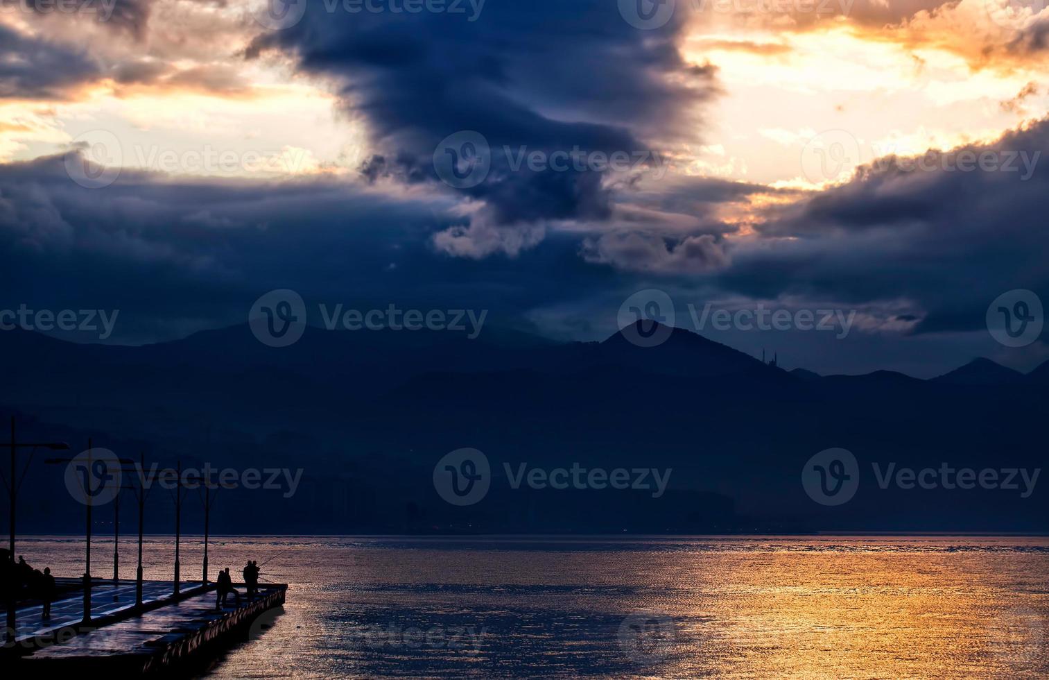 havsutsikt i naturen i Turkiet Izmir foto