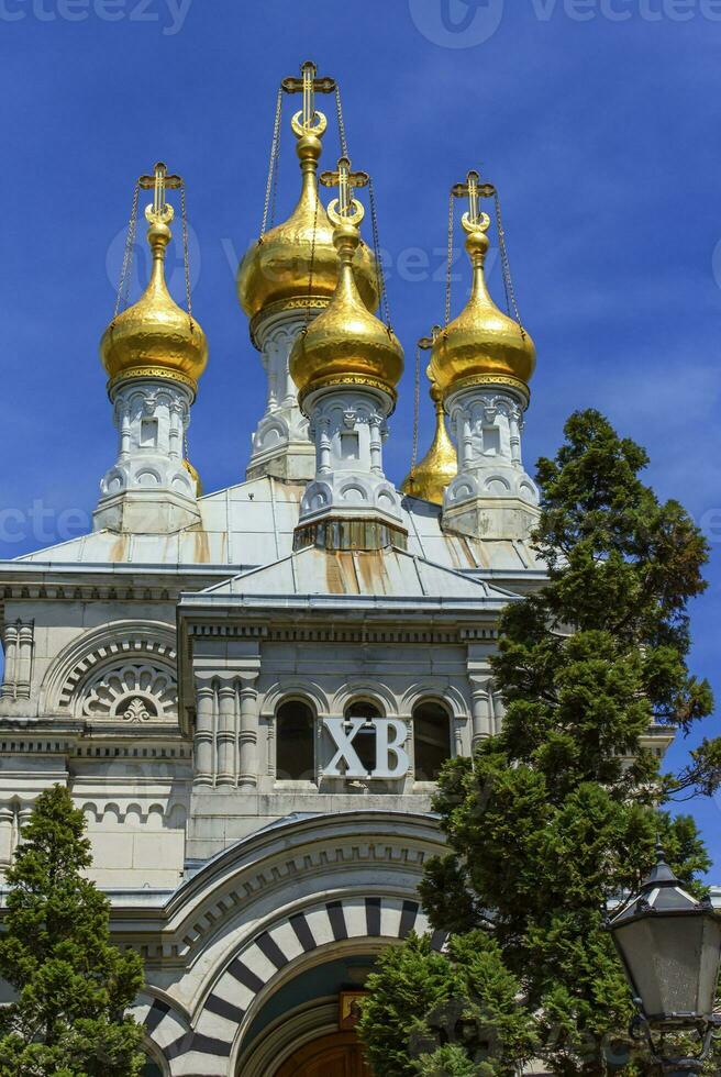 ryska eller ortodox kyrka, Genève, schweiz foto