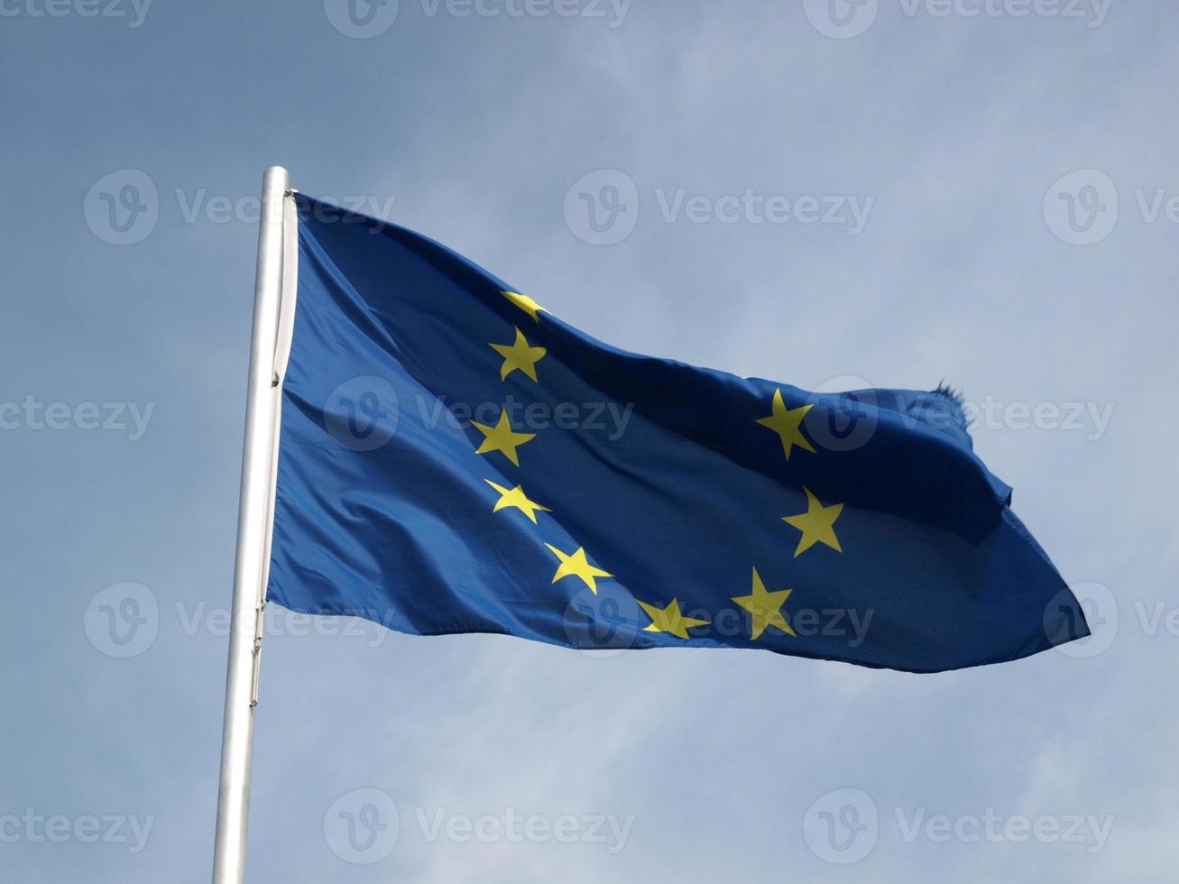 Europas flagga i Europa foto