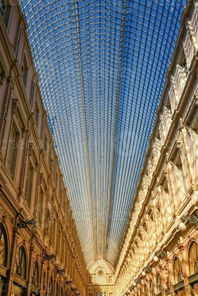 de gallerier royales saint-hubert i Bryssel, belgien foto