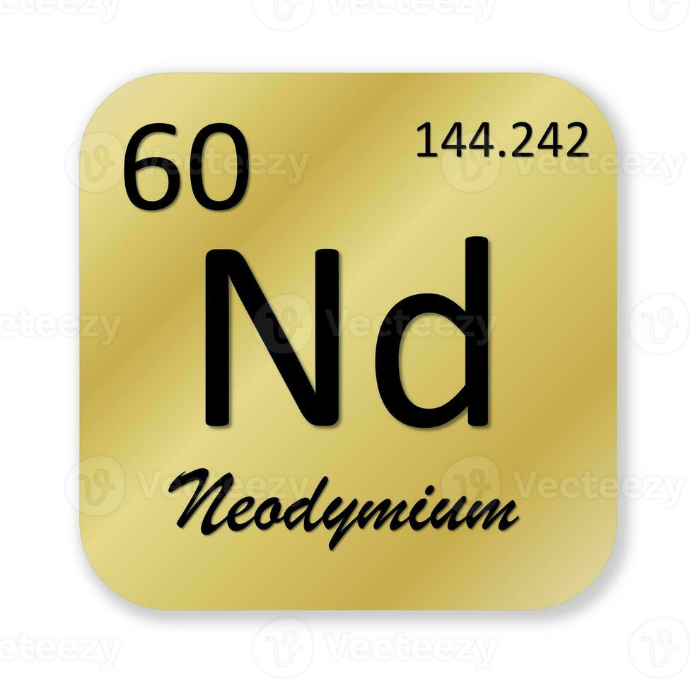 neodym element isolerat i vit bakgrund foto