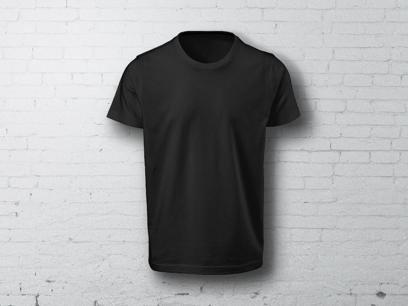 svart t-shirt mockup foto