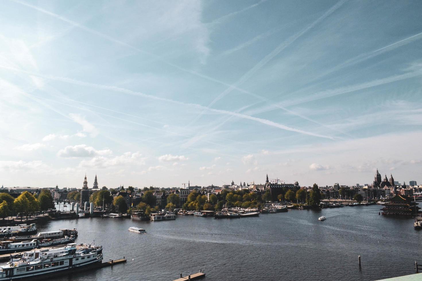 flygfoto över amsterdam, nederländerna, europa foto