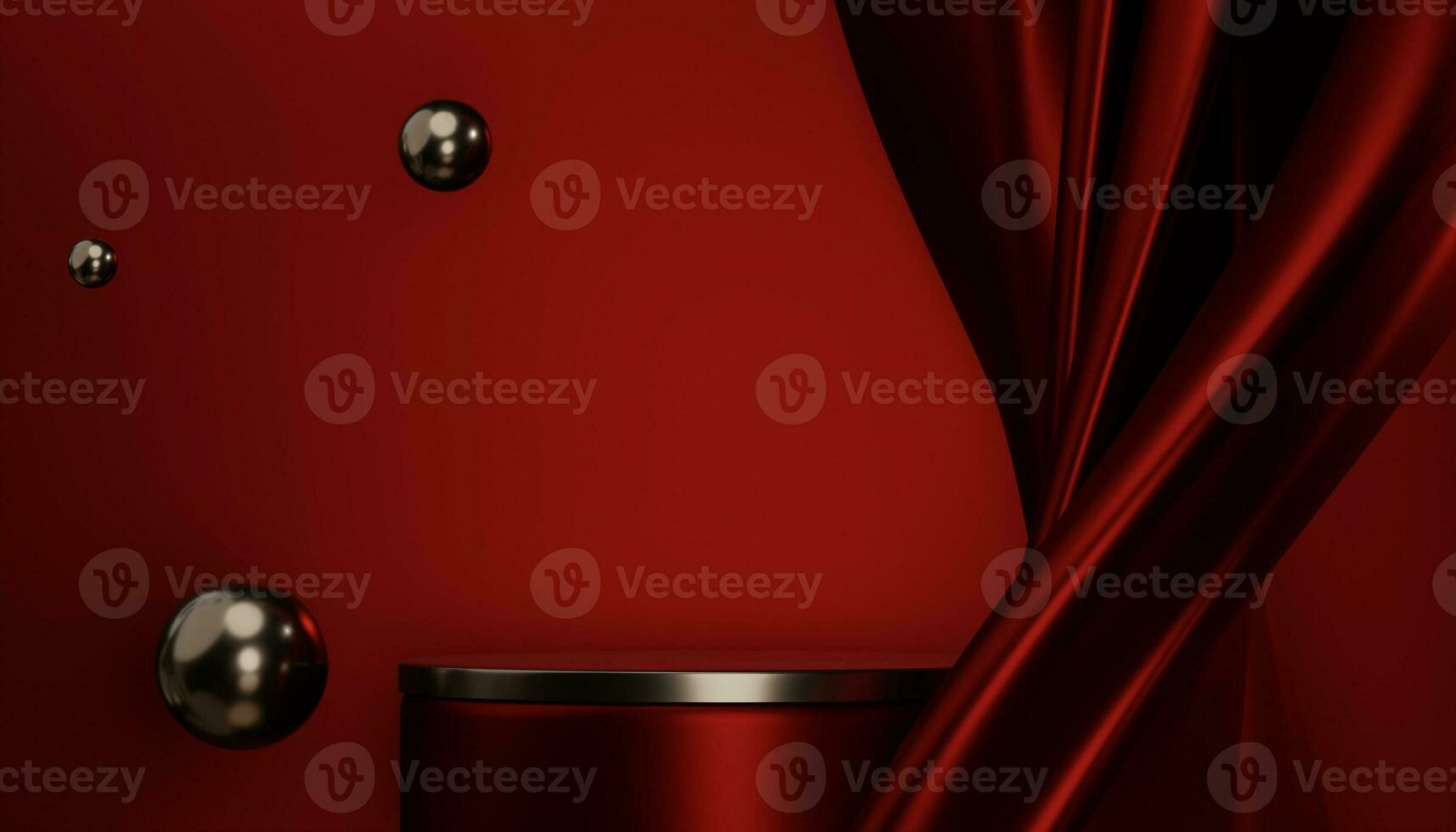 röd skede podium dekoration lämplig för produkter.3d tolkning foto