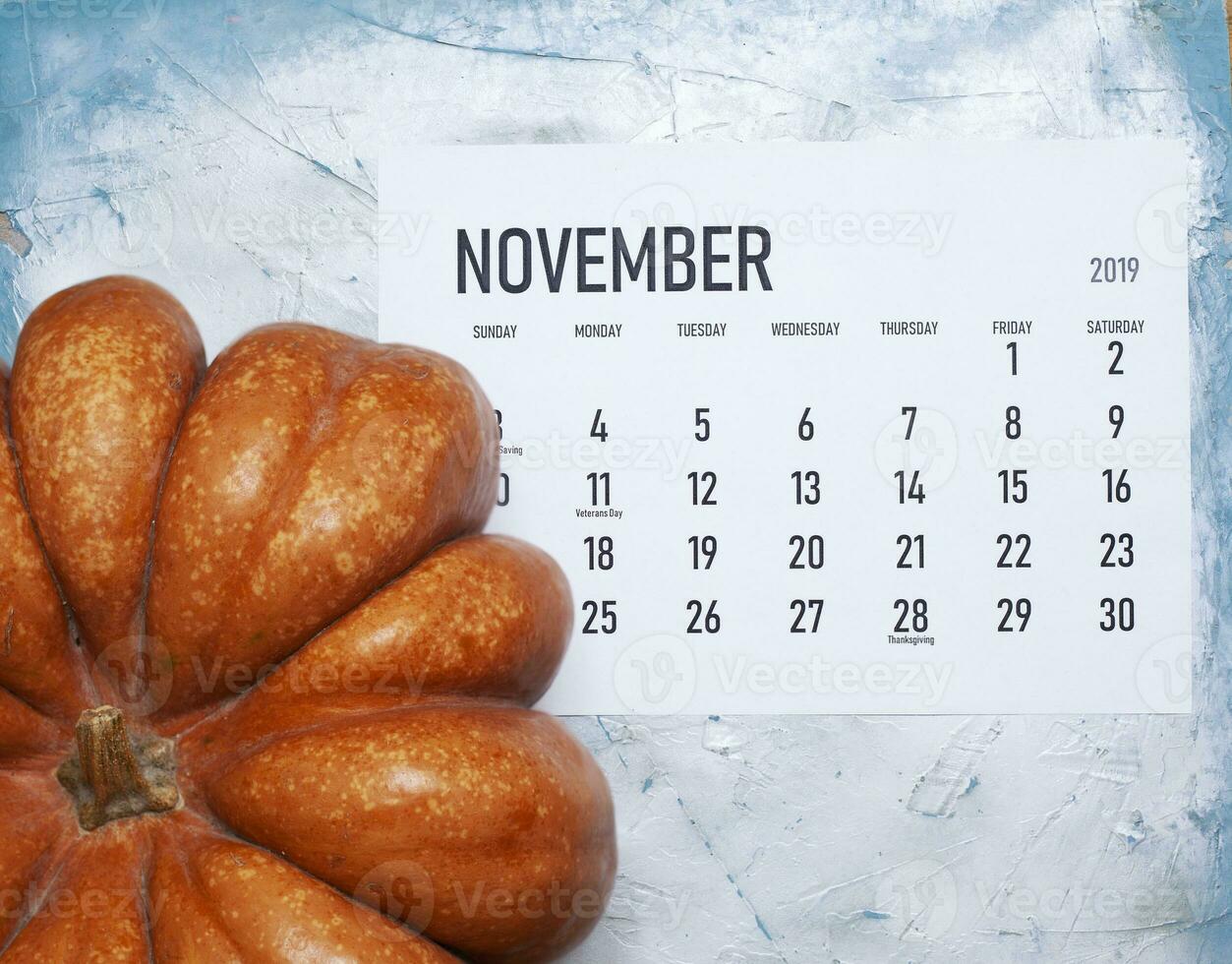 november 2019 en gång i månaden kalender foto