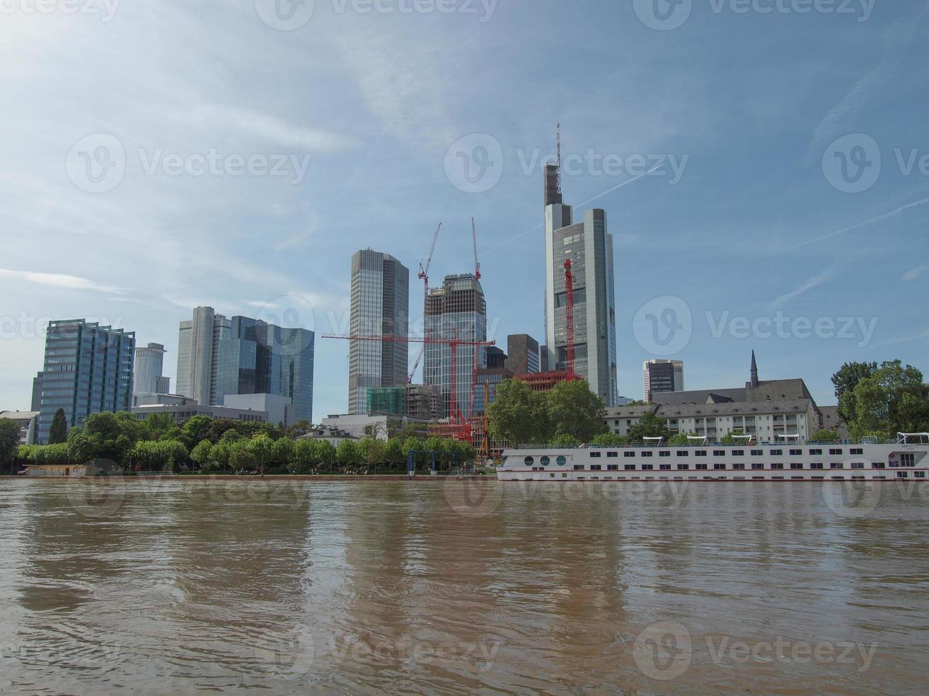 utsikt över frankfurt, tyskland foto