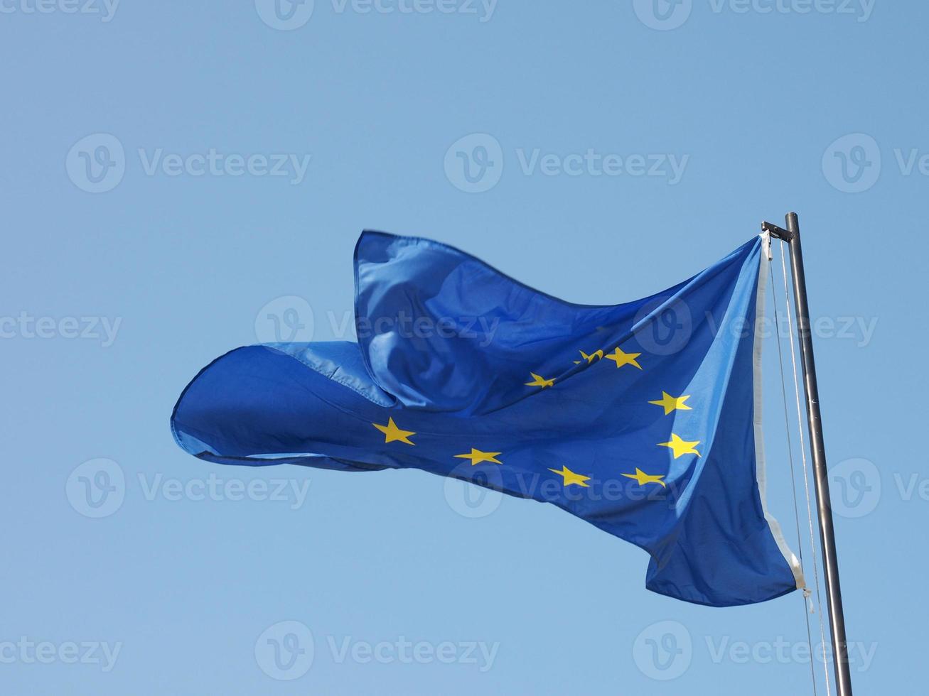 Europas flagga i Europa foto