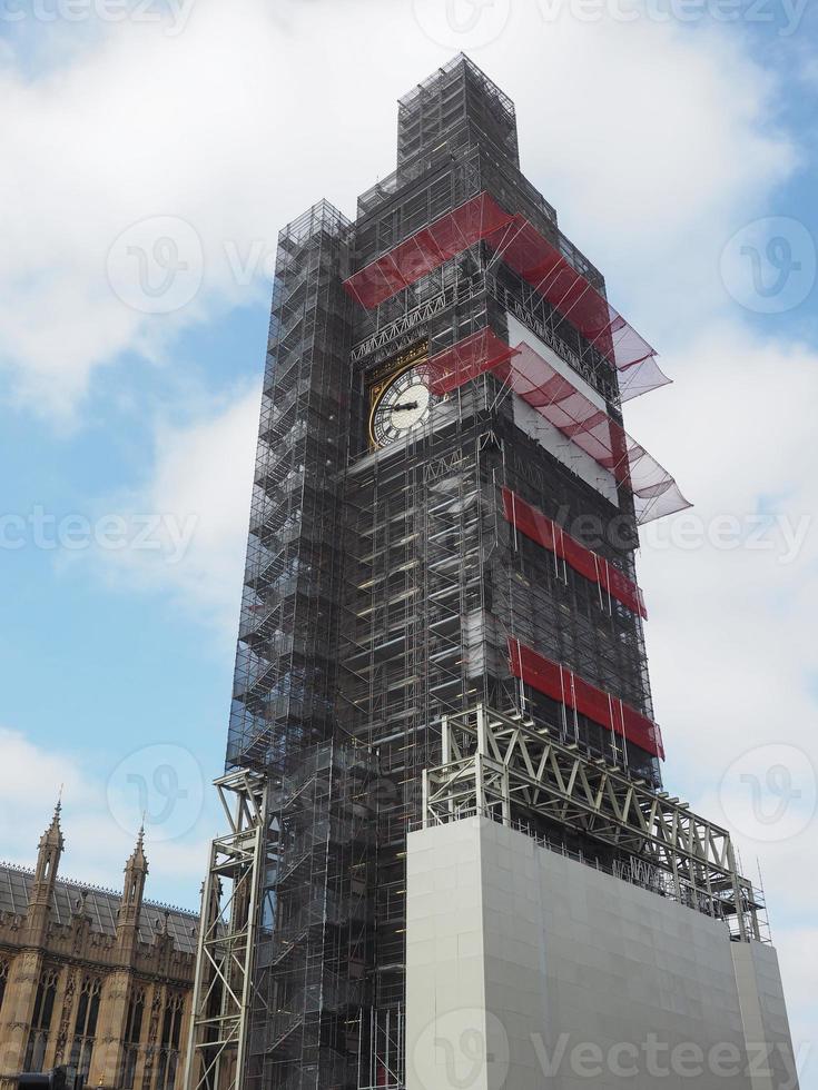 Big Ben Conservation fungerar i London foto