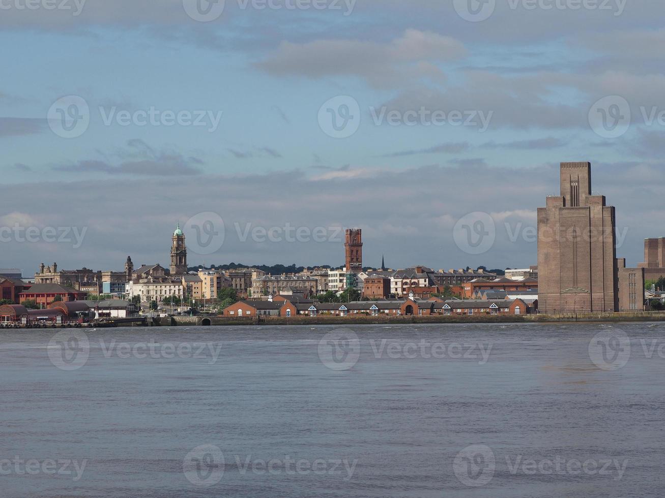 vy över birkenhead i liverpool foto