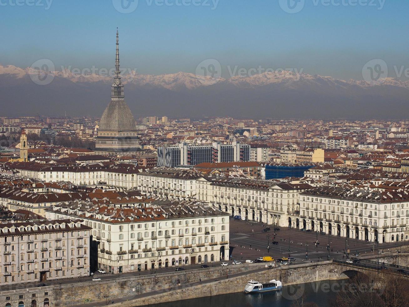 Flygfoto över turin foto