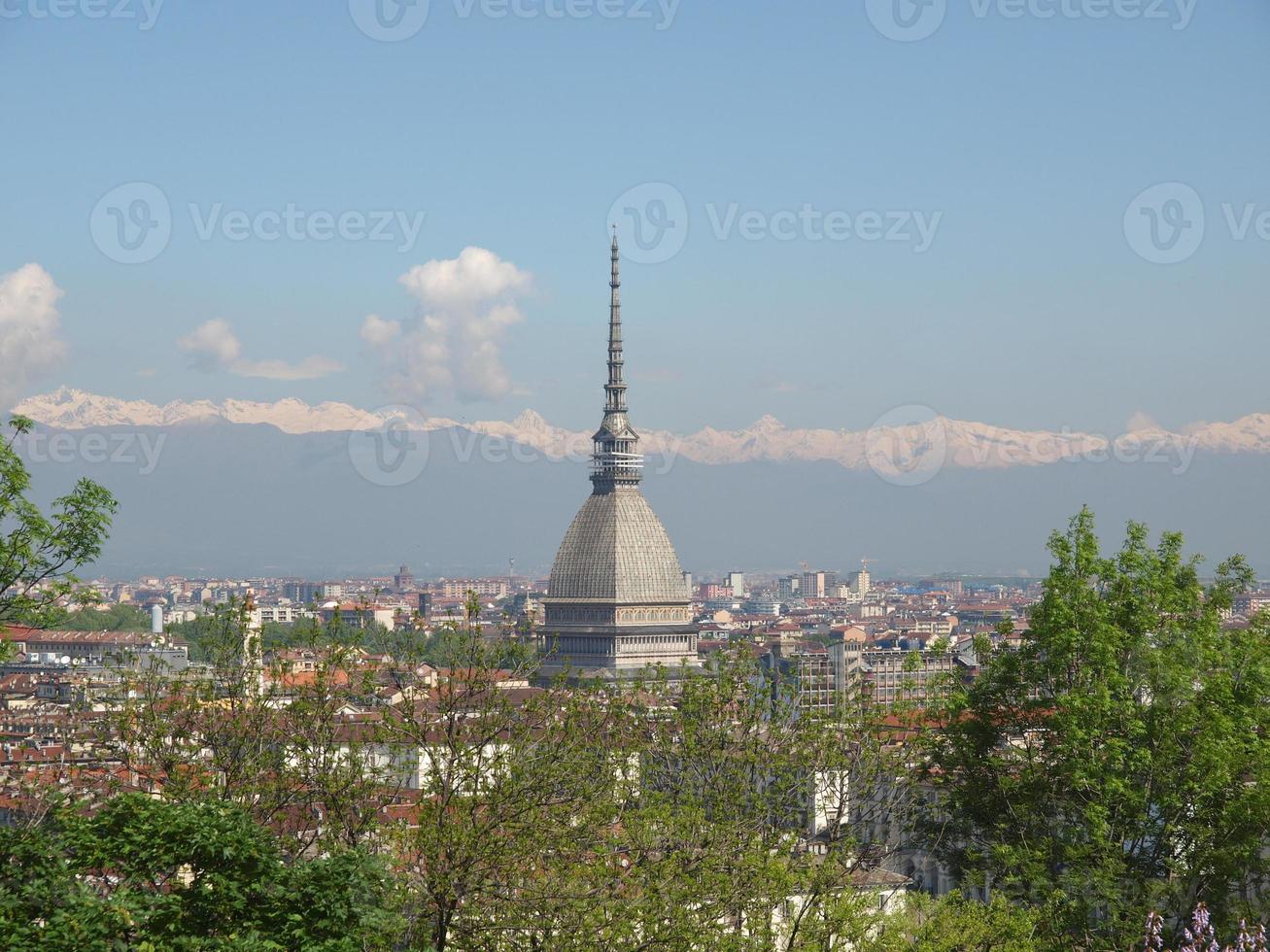 Flygfoto över turin foto