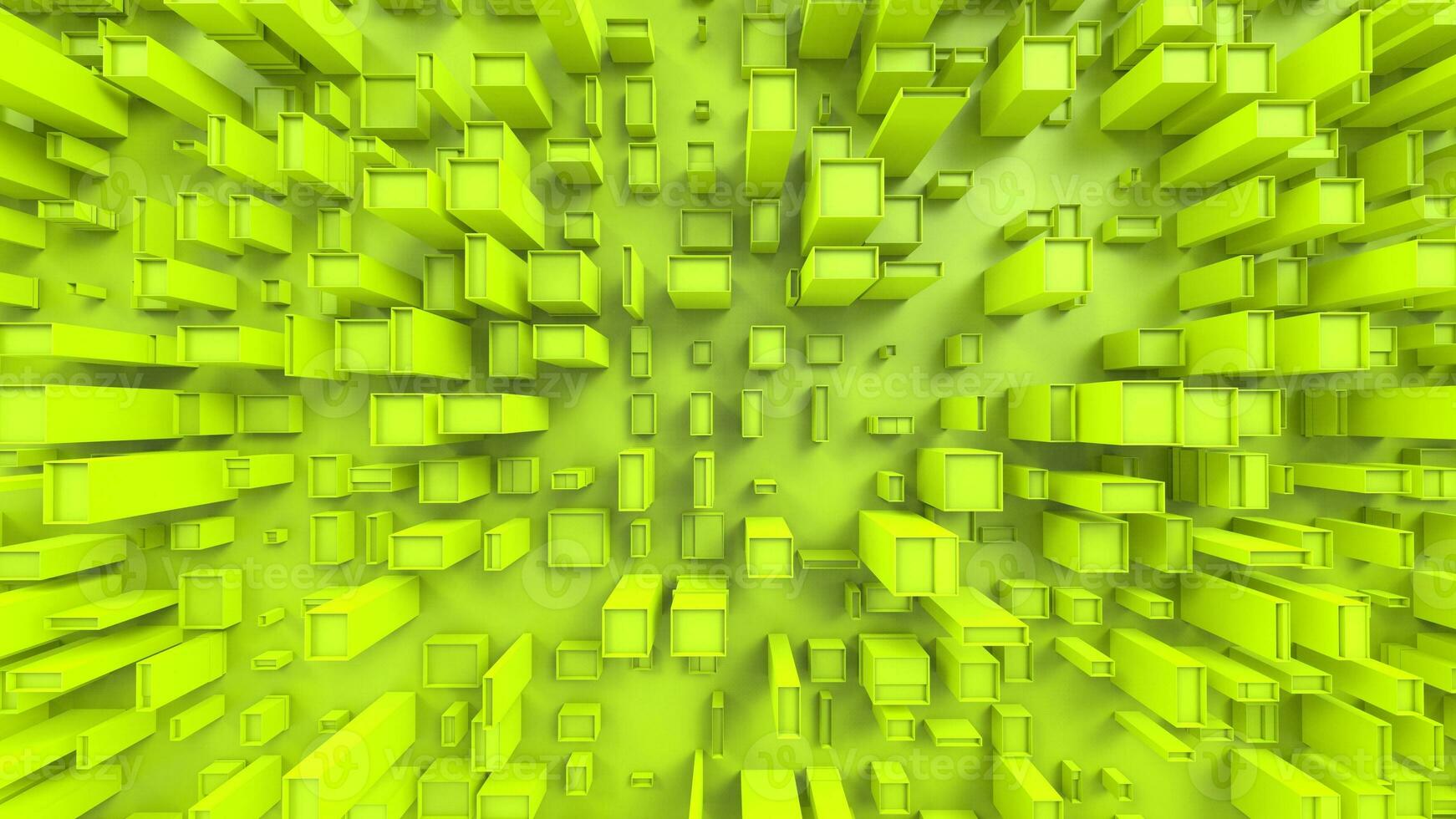 abstrakt grön kubisk stad strukturer - topp ner se foto
