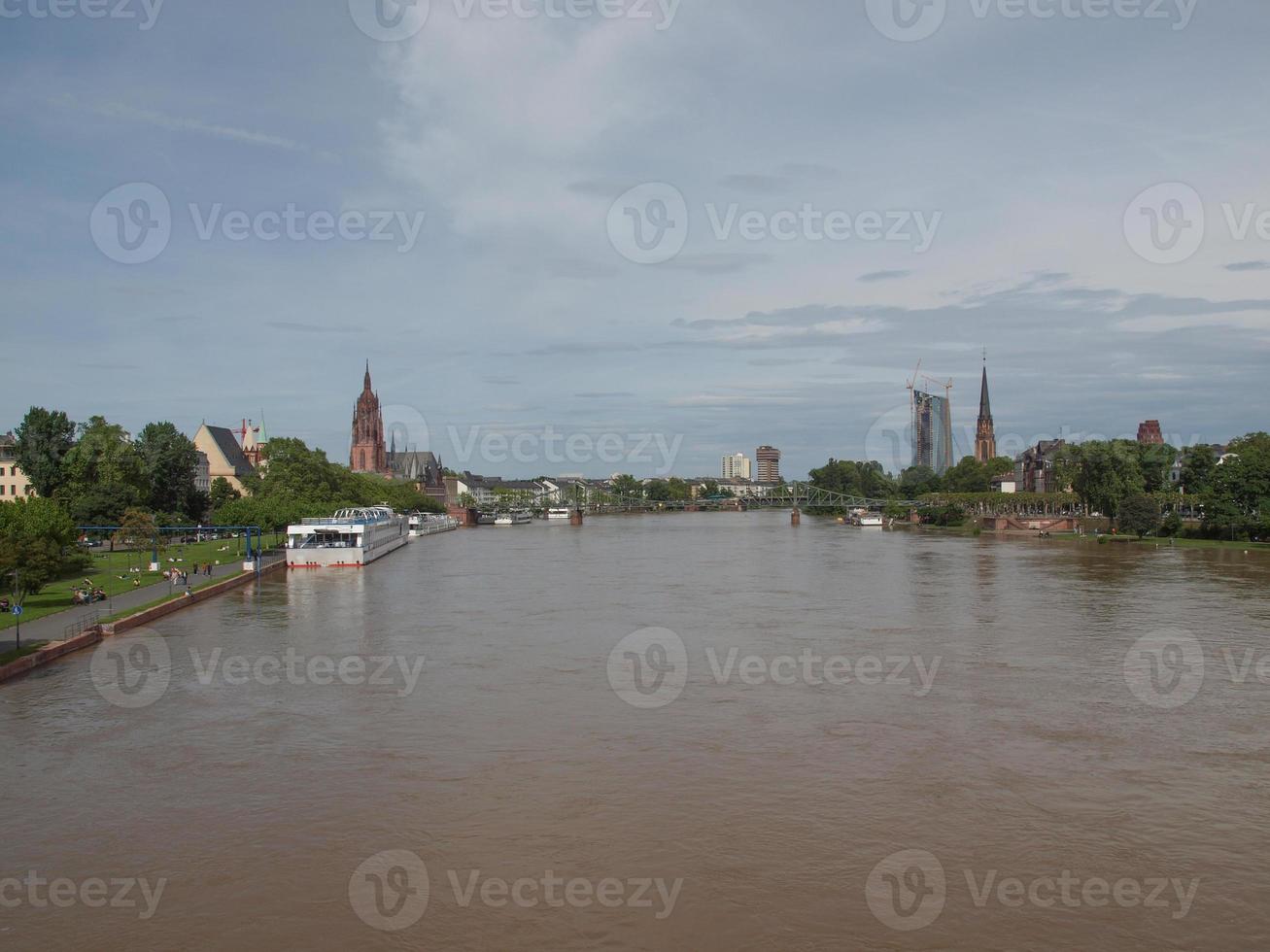 utsikt över frankfurt, tyskland foto