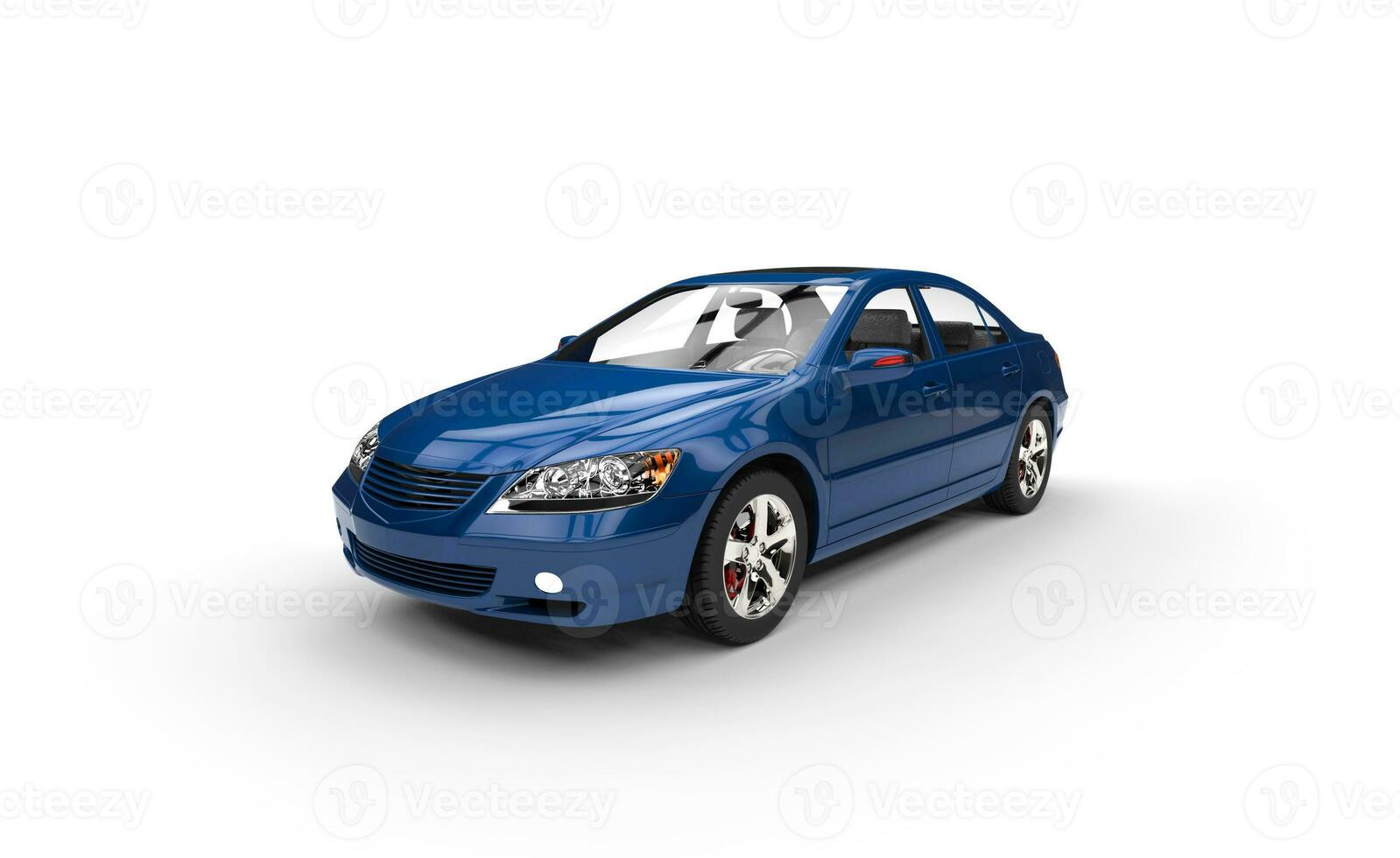 blå bil perspektiv skott foto